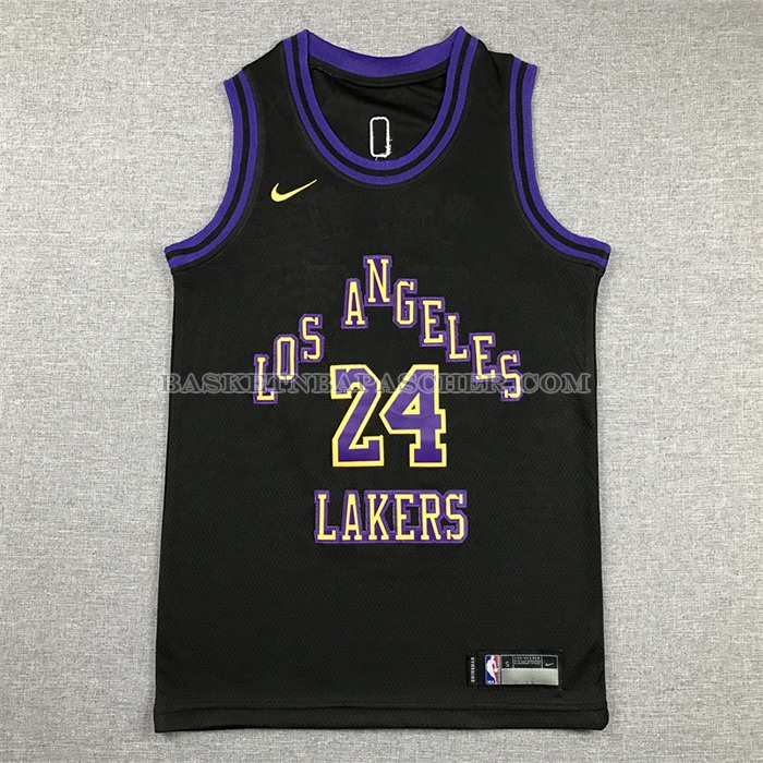 Maillot Enfant Los Angeles Lakers Kobe Bryant NO 24 Ville 2023-24 Noir